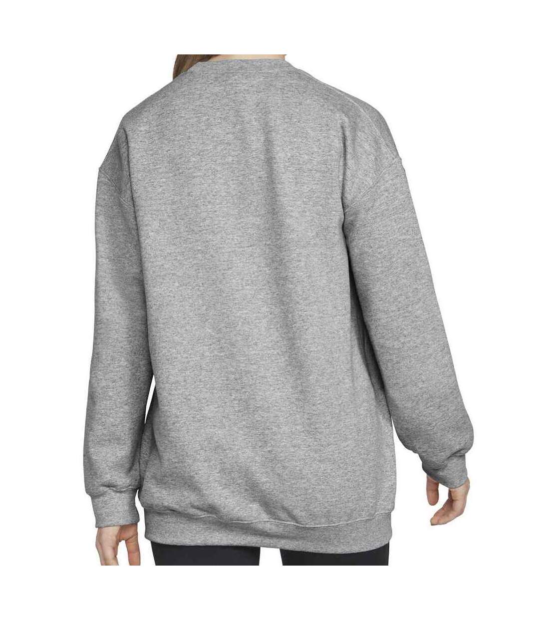 Mens softstyle plain midweight crew neck sweatshirt sports grey Gildan