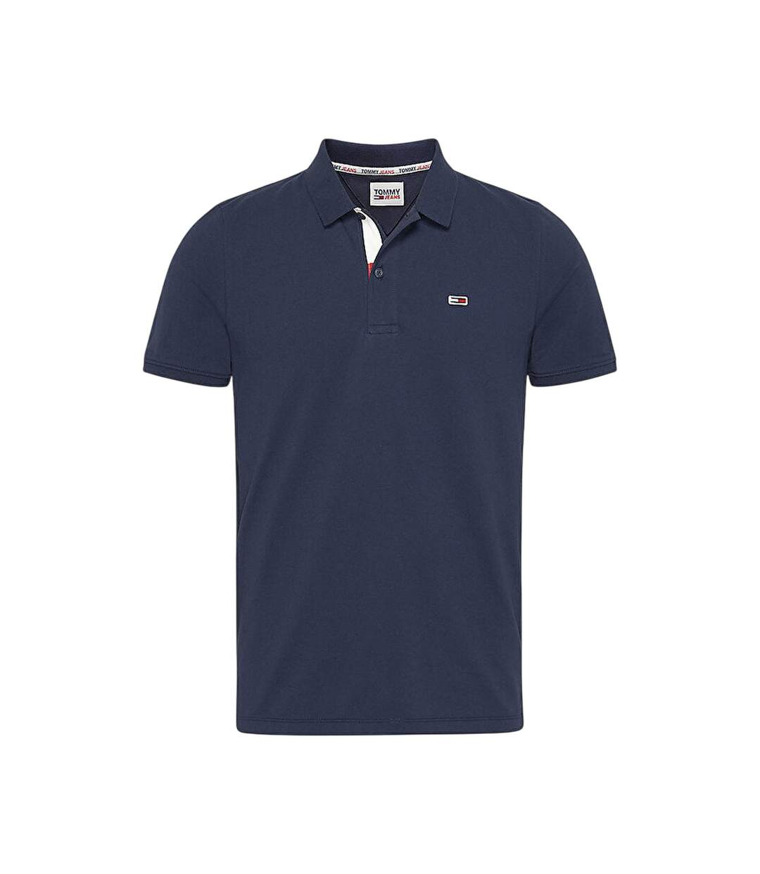Mens Collared Slim Polo Shirt Navy Tommy Jeans-2