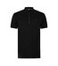 Mens Pl Unity Pariq Quarter Zip Regular Polo Shirt Black Boss-1