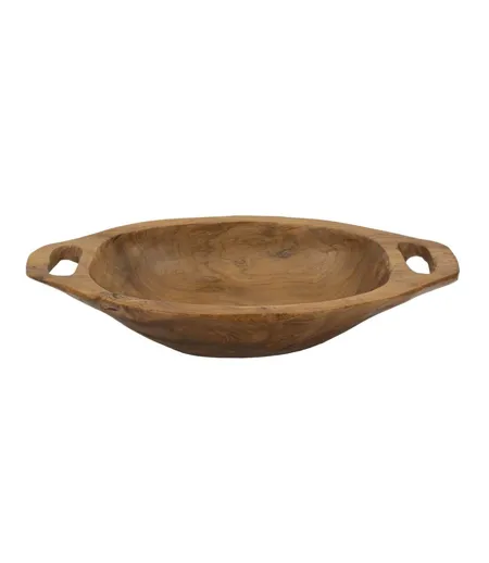 Vide-Poche en Bois Avec Poignées Wan 37cm Naturel