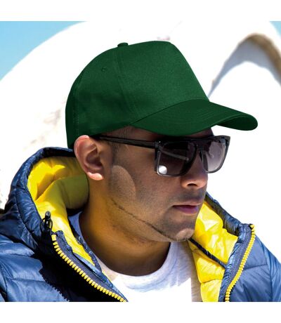 Result Unisex Core Boston 5 Panel Printers Baseball Cap (Pack of 2) (Bottle Green) - UTBC4231