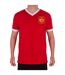 Mens United Wembley 1958 Retro V Neck T-shirt Red Fan Originals-1