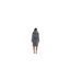 Womens/ladies Hooded Fleece Dressing Gown Charcoal Wolf & Harte-2