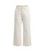 Womens/ladies Marlene Cotton Wide Leg Jeans Natural Boss-1