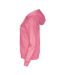 Womens/ladies Full Zip Hoodie Pink Cottover-3