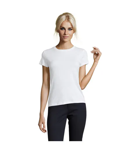 Womens/ladies Regent T-shirt White SOLS