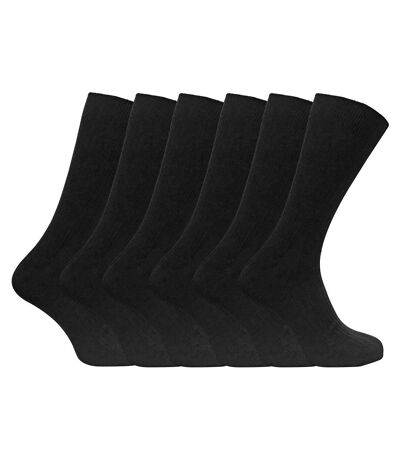 6 Pk Mens 100% Cotton Breathable Dress Socks
