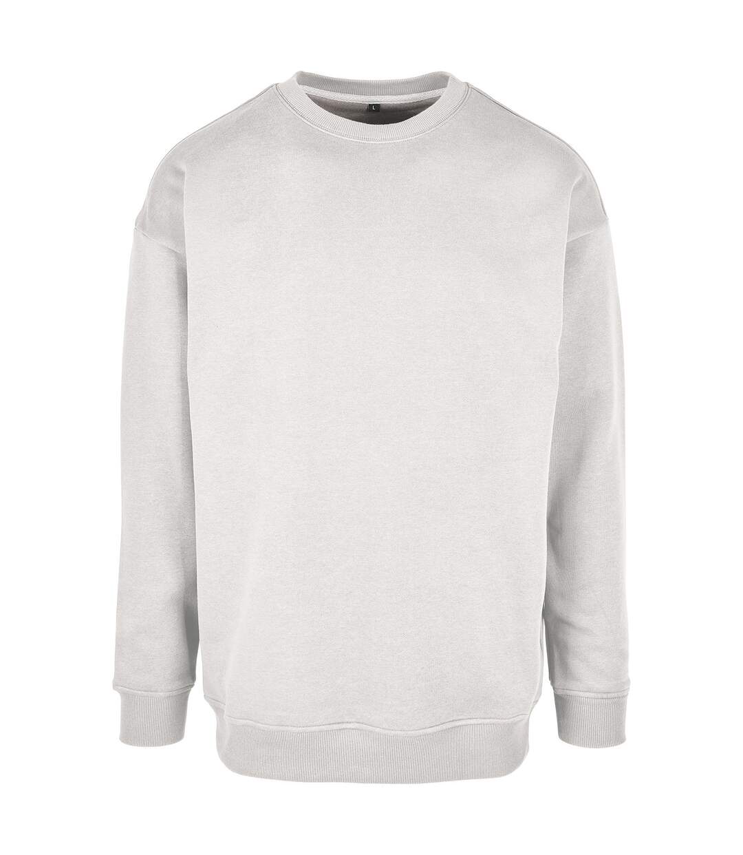 Mens crew neck plain sweatshirt light asphalt Build Your Brand-1