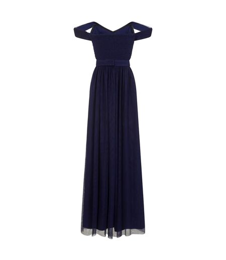 Little Mistress Womens/Ladies Navy Jewel Waist Maxi Dress (Navy) - UTLM920