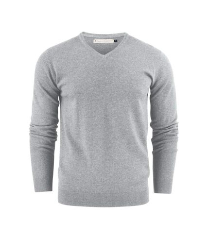 James Harvest Mens Ashland V Neck Sweatshirt (Grey Melange)
