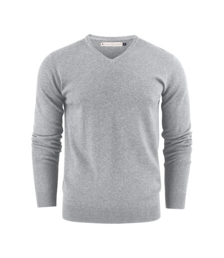 James Harvest Mens Ashland V Neck Sweatshirt (Grey Melange)