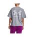 Womens/ladies Logo Heavyweight Oversized T-shirt Grey Under Armour-3