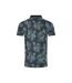 Mens sarat printed polo shirt navy Weird Fish-3