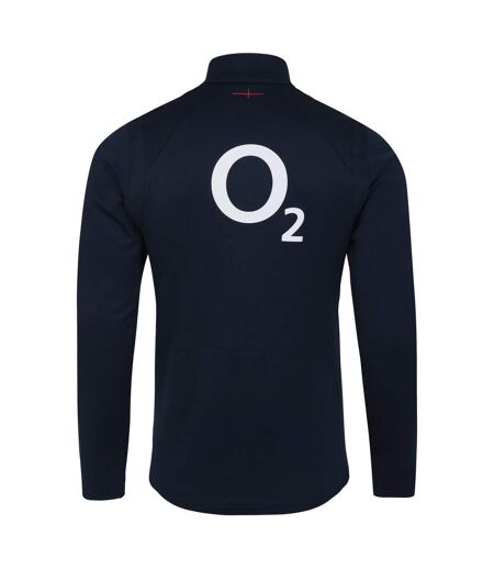 Umbro Mens 23/24 England Rugby Half Zip Fleece Top (Navy Blazer/Flame Scarlet) - UTUO2011