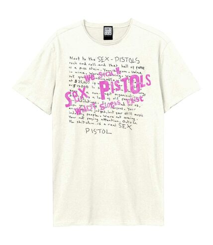 T-shirt filthy letter adulte blanc Amplified