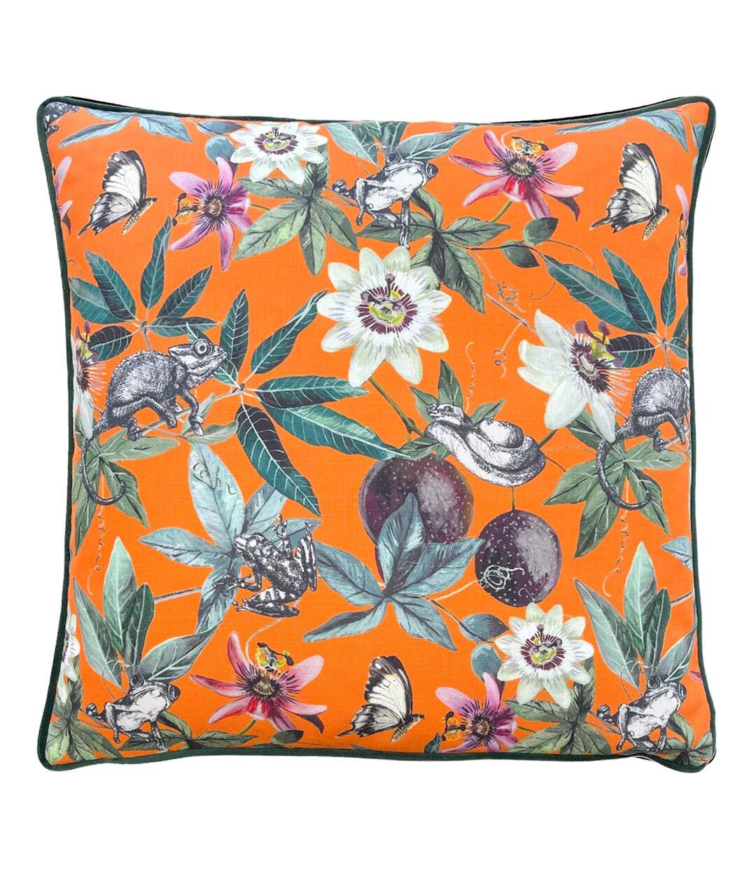 Wild passion creatures cushion cover 50cm x 50cm orange Wylder