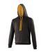 Awdis Varsity Hooded Sweatshirt / Hoodie (Jet Black/Orange Crush)