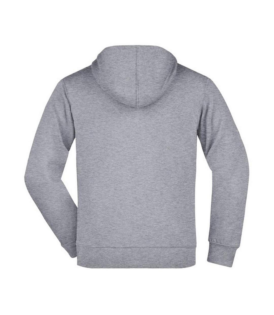 Sweat À Capuche Homme Gris Chiné James And Nicholson-2