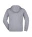 Sweat À Capuche Homme Gris Chiné James And Nicholson-2