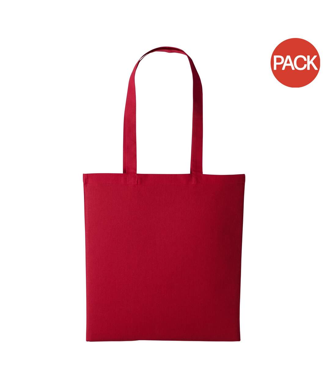 Lot de 2  sacs de courses unis taille unique rouge Nutshell