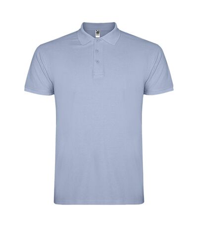 Mens star short-sleeved polo shirt zen blue Roly