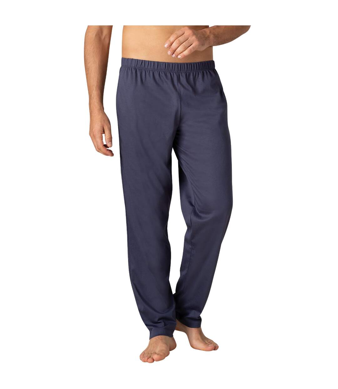 Pyjama long col V homme Mercerisé