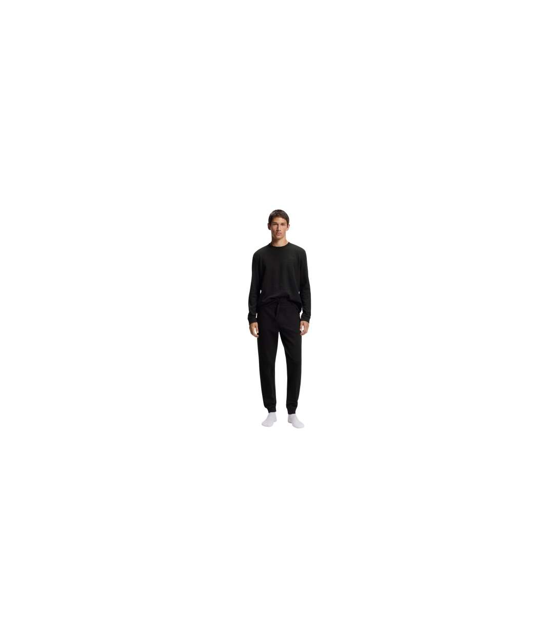 Mens Austin Pyjama Bottoms Black Hugo-1