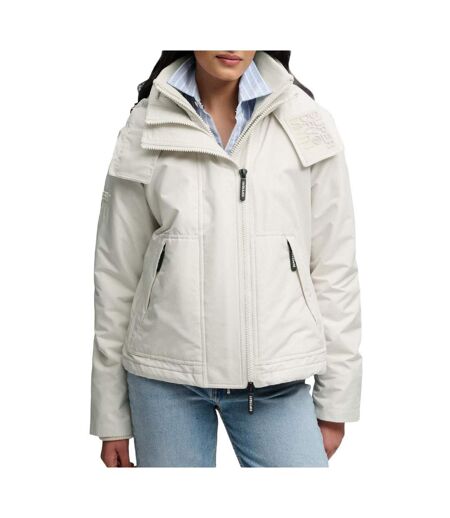 Veste à capuche écru femme superdry hooded arctic