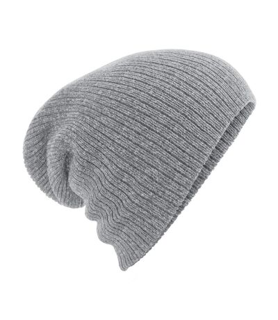 Beechfield Unisex Heavy Gauge Slouch Beanie (Heather Grey) - UTRW7316