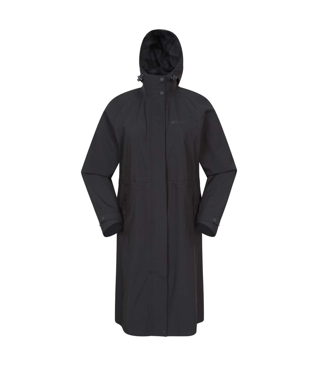 Womens/ladies jade waterproof lightweight long raincoat black Animal-1