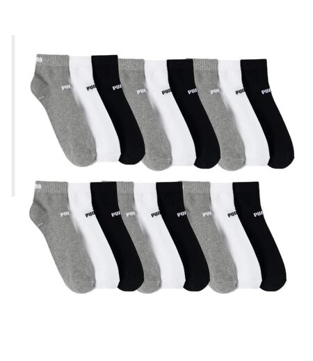 3x paires de chaussettes blanches/grises homme puma elements - 35/38