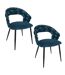 Lot de 2 chaises assise tressée LUND-1