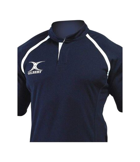 Haut De Rugby Manches Courtes Homme Noir Jaune Gilbert