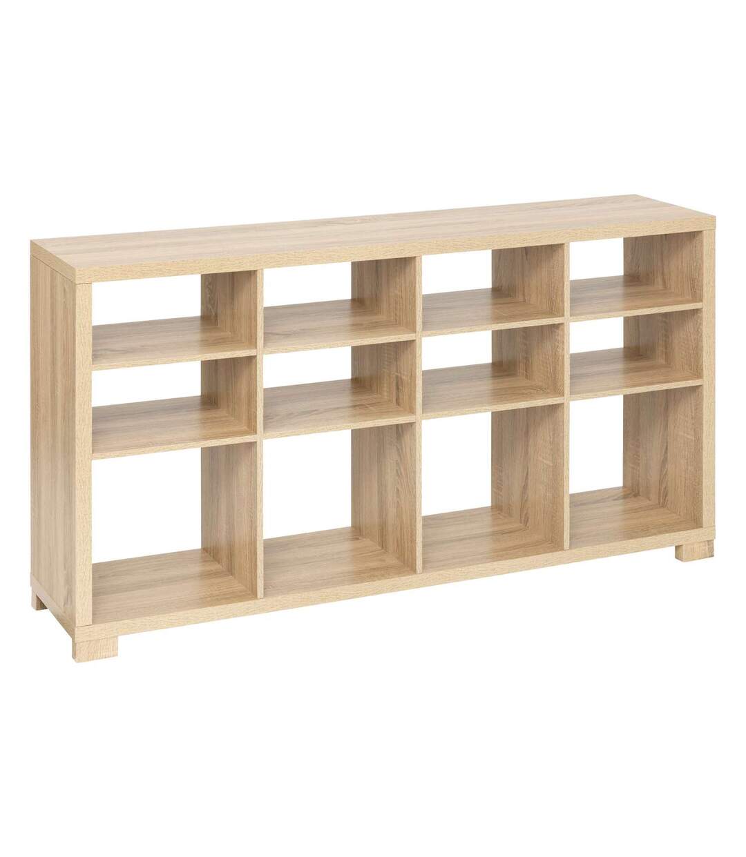Buffet bas 12 cases en bois BIVOAK - Beige-1