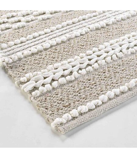 Tapis Déco Blanca 60x90cm Naturel & Blanc