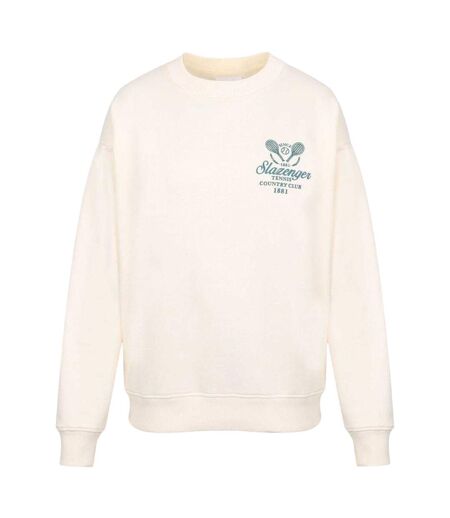 Mens Embroidered Logo Sweatshirt White Slazenger