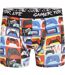 Boxer Motif/style Manette Gamer For Life Homme Bleu Marine Orange Gris Clair Bleu Gris Foncé Floso-4