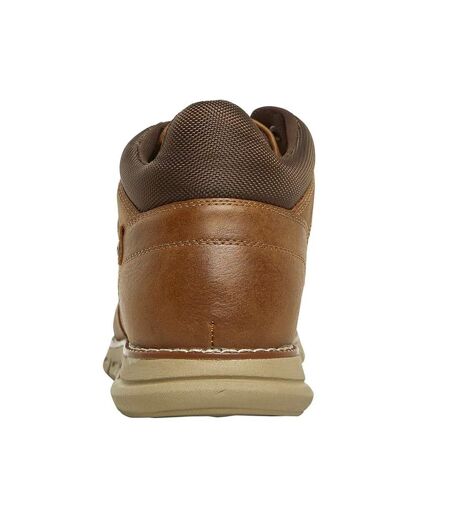 Mens Leather Lace Up Ankle Boots Tan Nicholas Deakins