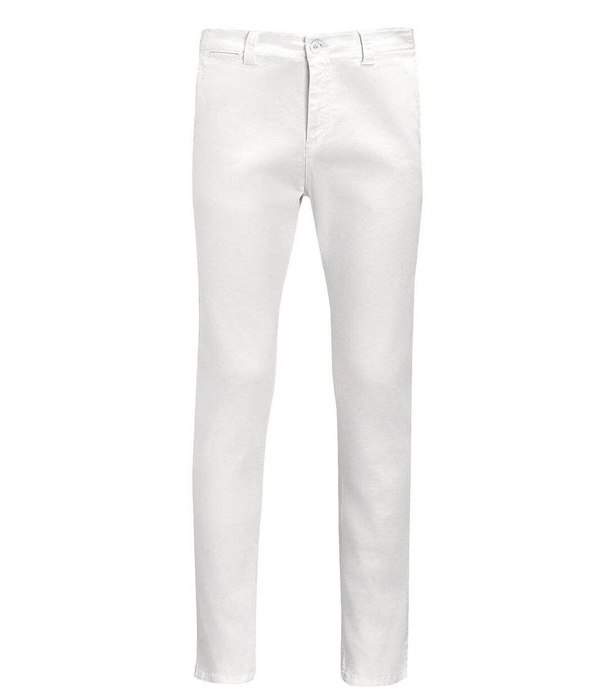 pantalon toile stretch homme - 01424 L33 - blanc