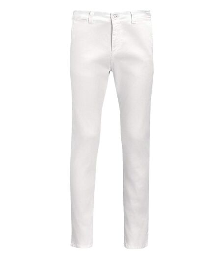 pantalon toile chino stretch homme - 01424 L33 - blanc