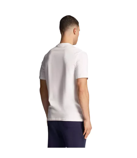 T-shirt Homme Blanc Vert Lyle & Scott