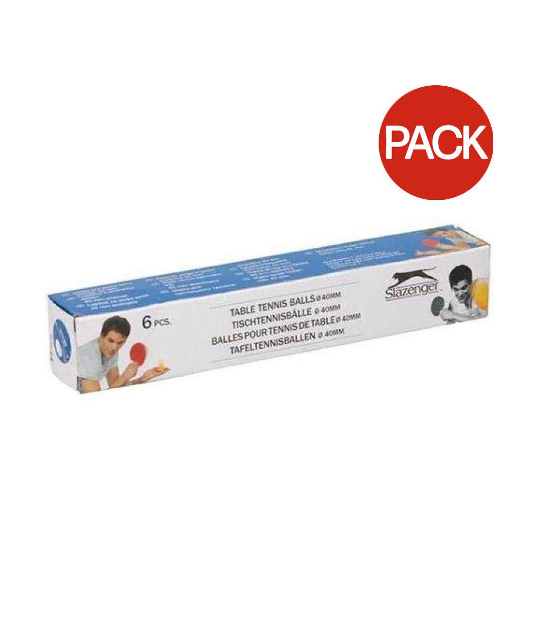 Lot De 6  Balles De Ping-pong Entraînement Taille Unique Blanc Slazenger-1