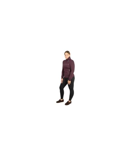 Womens/ladies Elevate Style Cross Neck Jumper Berry Hy