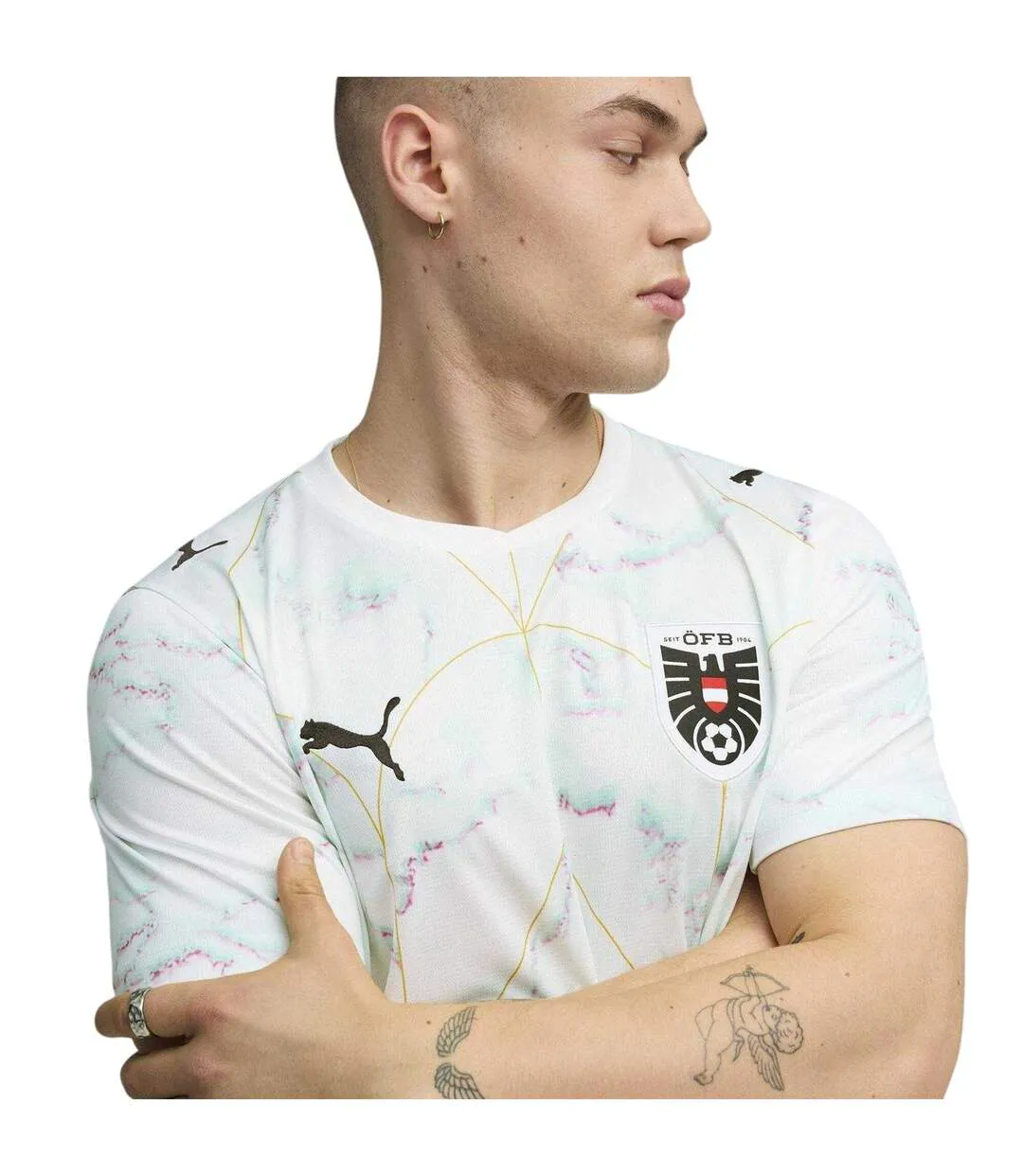 Mens World Cup 2026 Austria Fc Away Shirt White Mint Puma-4
