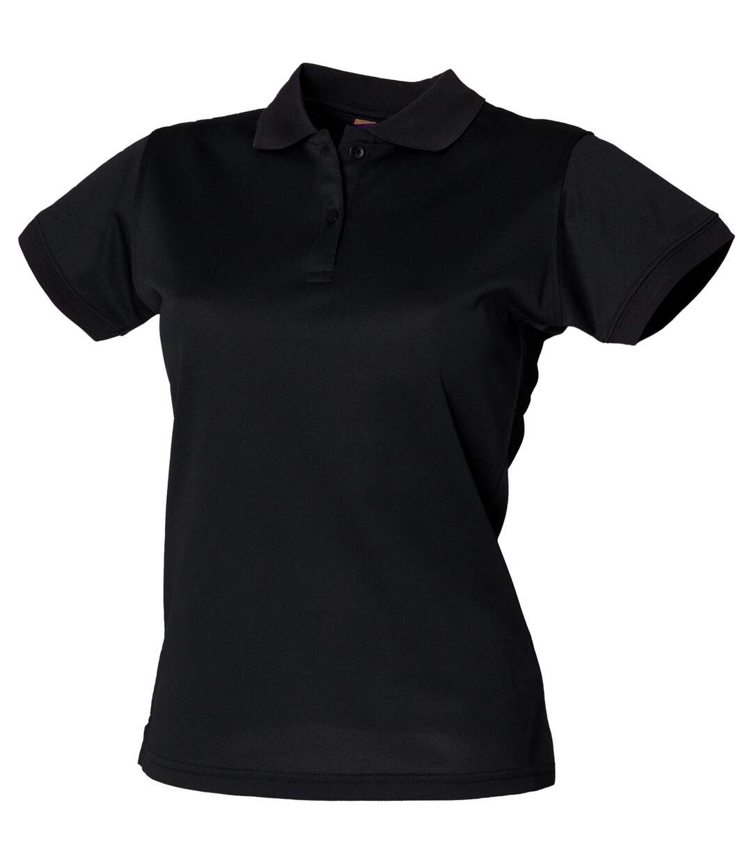 Polo sport à forme ajustée femme noir Henbury