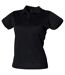 Henbury Womens/Ladies Coolplus® Fitted Polo Shirt (Black) - UTRW636