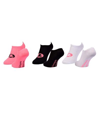 Chaussettes femme LULU CASTAGNETTE Qualité et Confort-Assortiment modèles photos selon arrivages- Pack de 3 LULU Sneaker Fluo Assorties