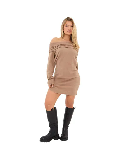 Robe Courte Femme Marron I Saw It First