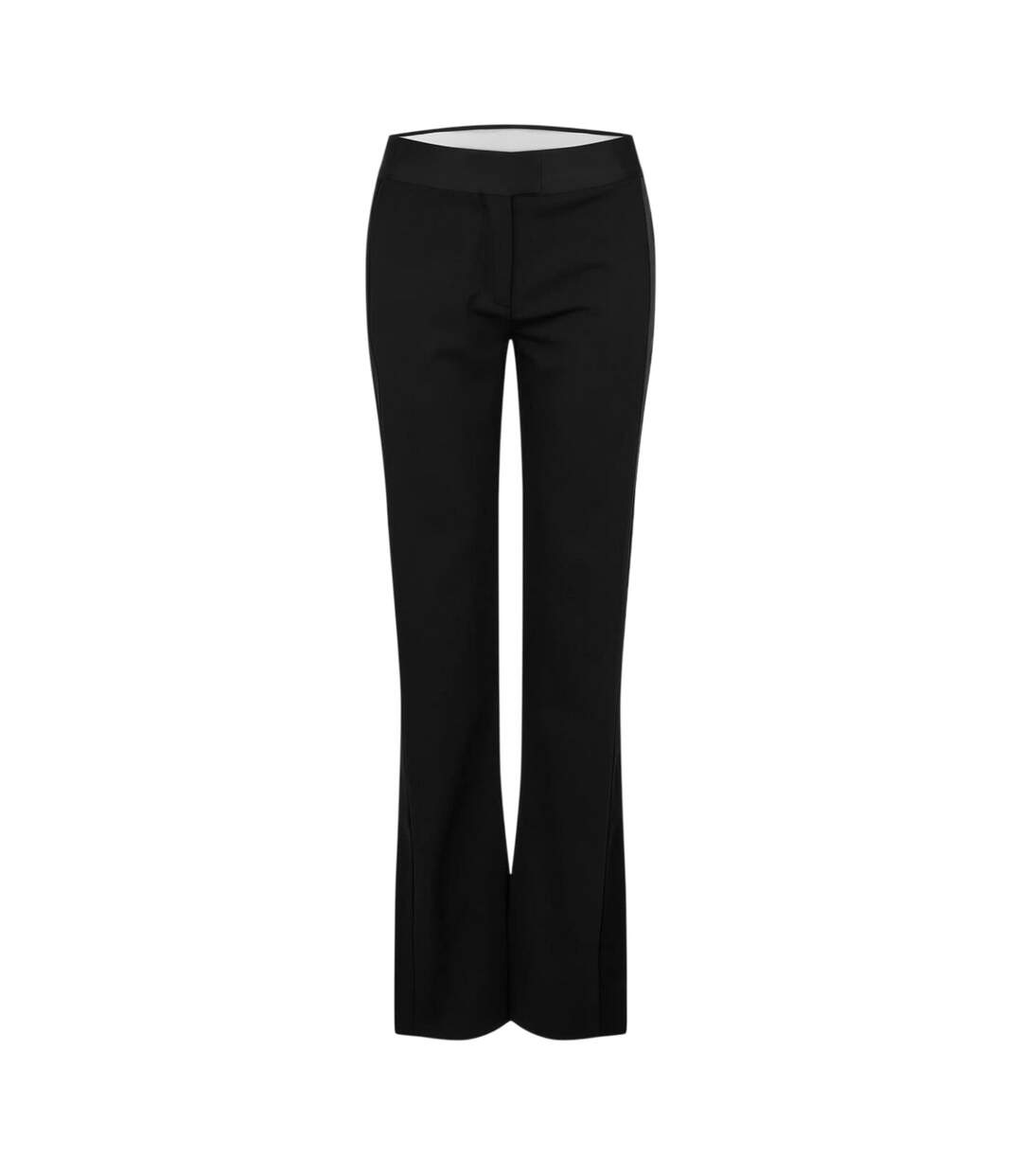 Pantalon De Smoking Motif/style Évasé Femme Noir Off White-2