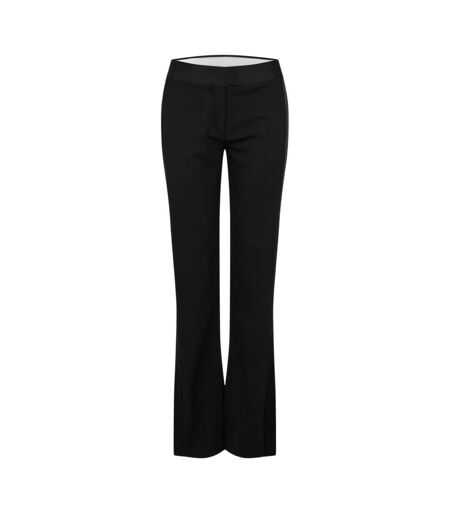 Pantalon De Smoking Motif/style Évasé Femme Noir Off White
